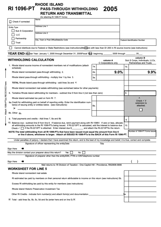Rhode Island State Tax Withholding Form 2022