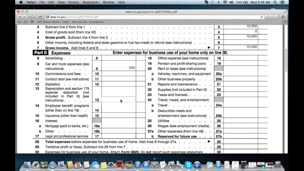 How To Fill Out Schedule C For Business Taxes YouTube