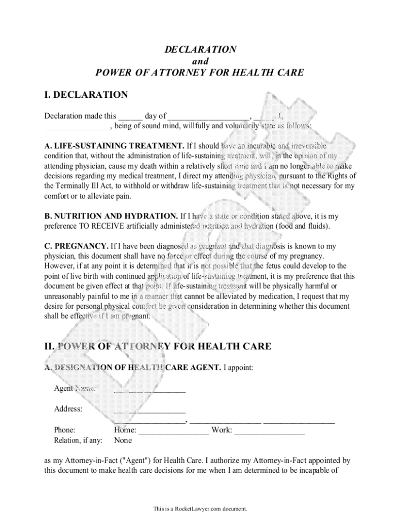 Living Will Nebraska NE Advance Directive Form with Sample 