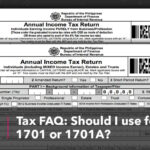 Tax FAQ Should I Use Form 1701 Or 1701A