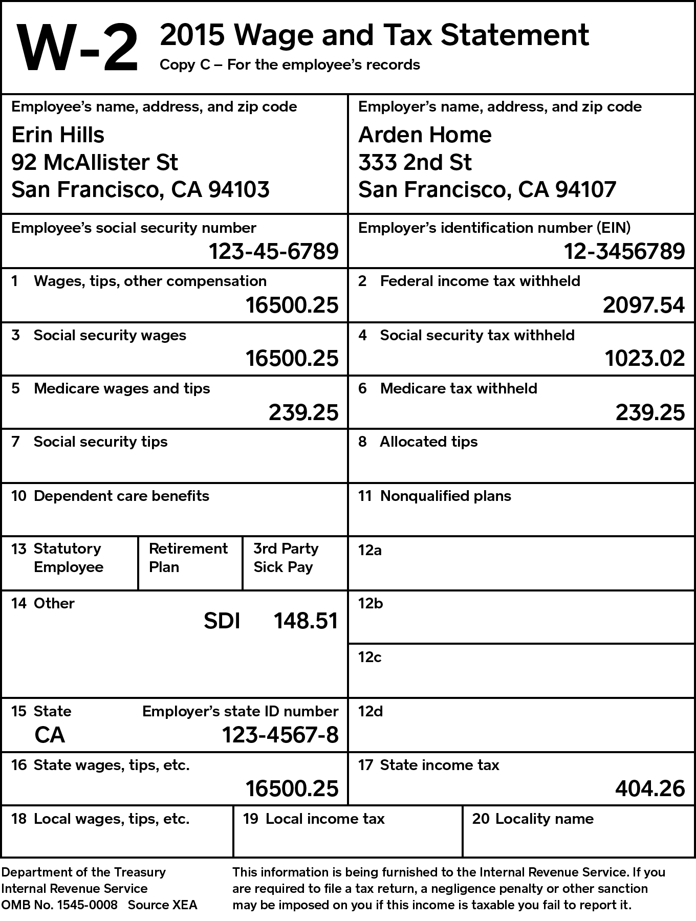 Understanding 2015 W 2 Forms Understanding 2015 W 2 Forms