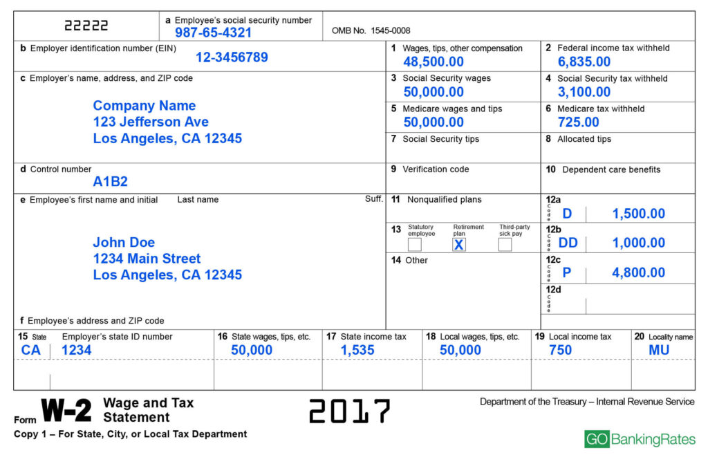 What Is A W 2 Form GOBankingRates