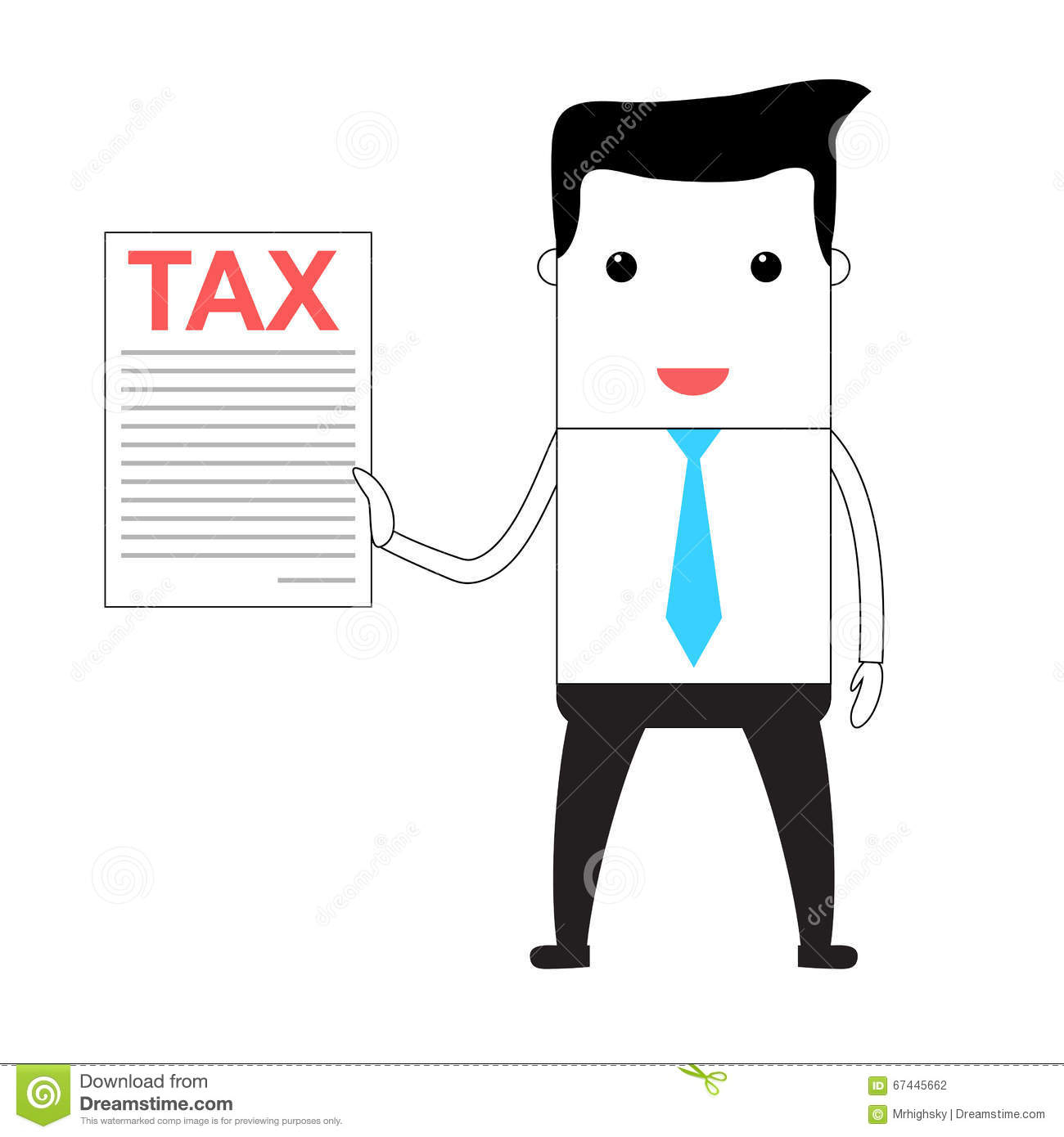 Cartoon Man Holding A Tax Form Stock Illustration Illustration Of Cartoon Man Holding A Tax Form Stock Illustration Illustration Of