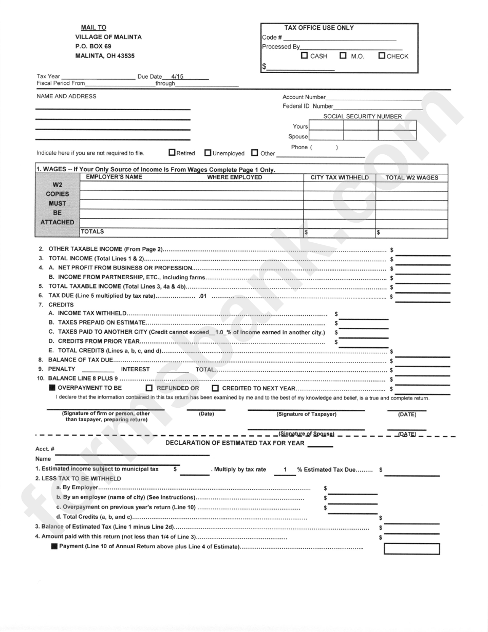 Ohio Income Tax Form Printable Pdf Download Ohio Income Tax Form Printable Pdf Download