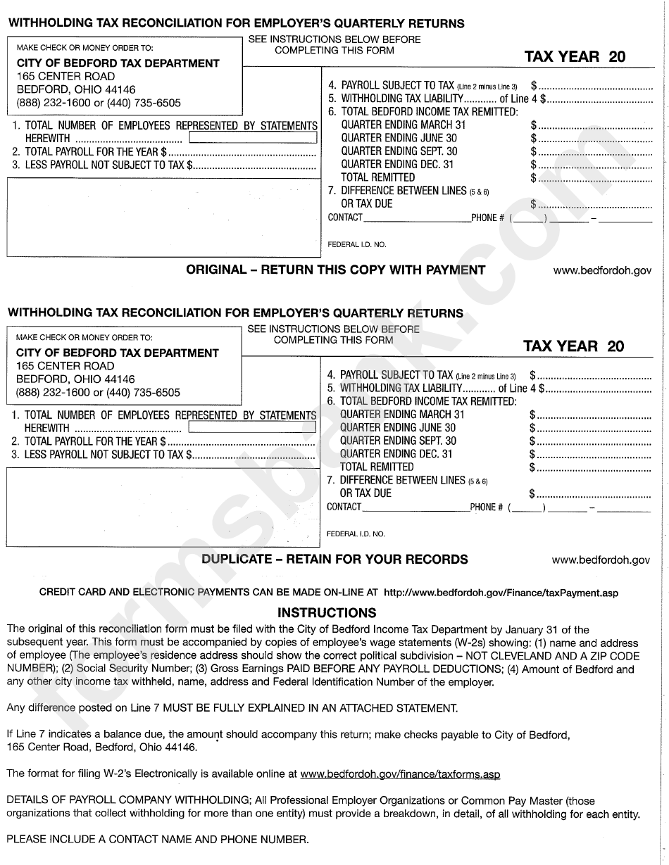 Withholding Tax Reconciliation For Employer S Querterly Returns Form Withholding Tax Reconciliation For Employer S Querterly Returns Form